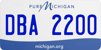 MI license plate DBA2200