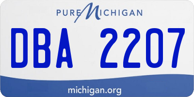 MI license plate DBA2207