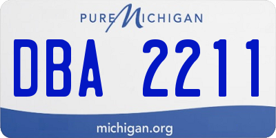 MI license plate DBA2211