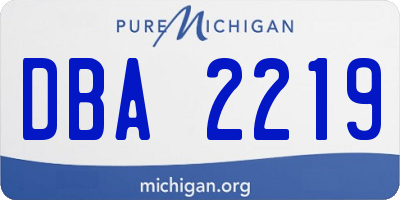 MI license plate DBA2219