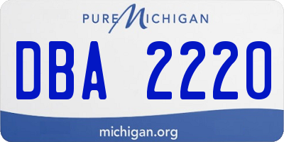 MI license plate DBA2220