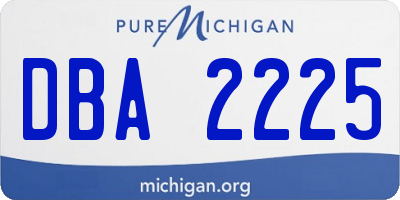 MI license plate DBA2225