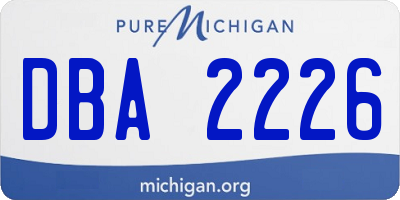 MI license plate DBA2226