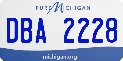 MI license plate DBA2228