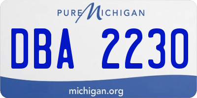 MI license plate DBA2230
