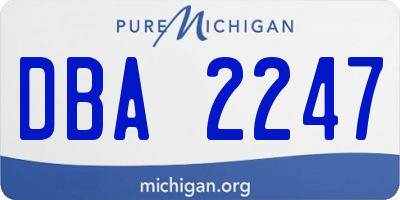 MI license plate DBA2247