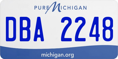 MI license plate DBA2248