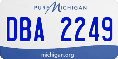 MI license plate DBA2249