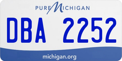 MI license plate DBA2252