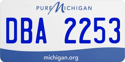 MI license plate DBA2253