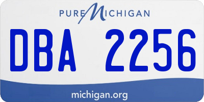 MI license plate DBA2256