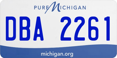 MI license plate DBA2261