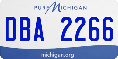 MI license plate DBA2266