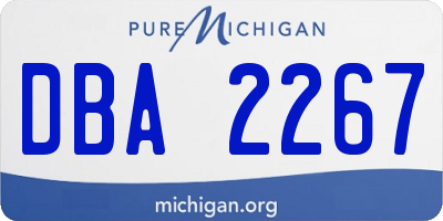 MI license plate DBA2267