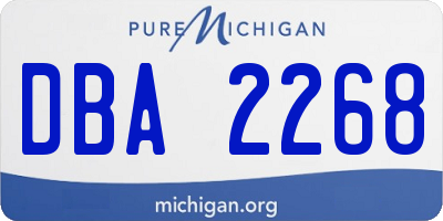 MI license plate DBA2268