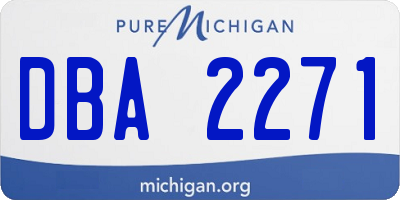 MI license plate DBA2271