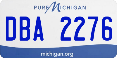 MI license plate DBA2276