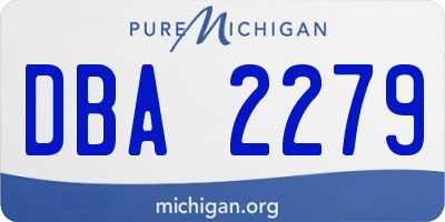 MI license plate DBA2279