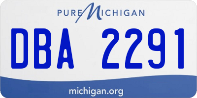 MI license plate DBA2291