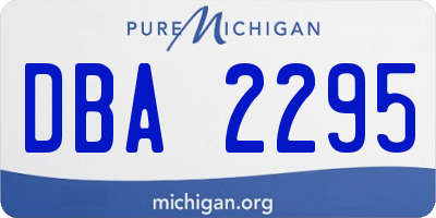 MI license plate DBA2295
