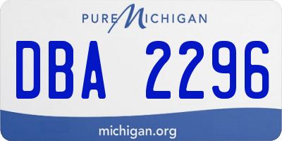 MI license plate DBA2296