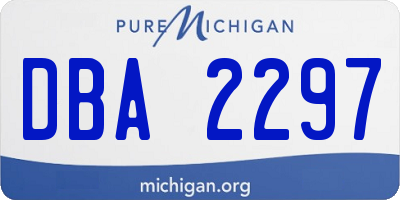 MI license plate DBA2297