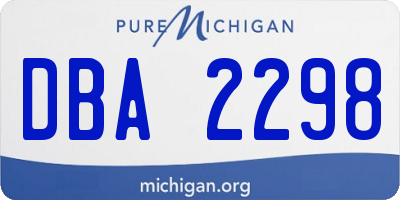 MI license plate DBA2298