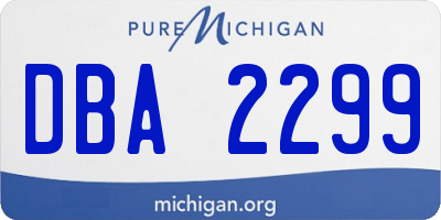 MI license plate DBA2299