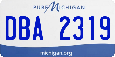 MI license plate DBA2319