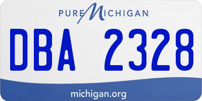 MI license plate DBA2328