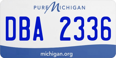 MI license plate DBA2336