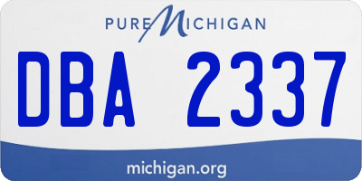 MI license plate DBA2337