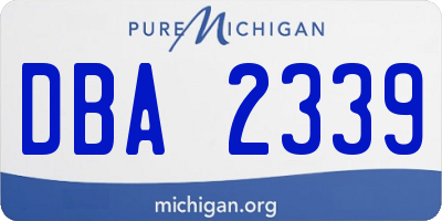 MI license plate DBA2339