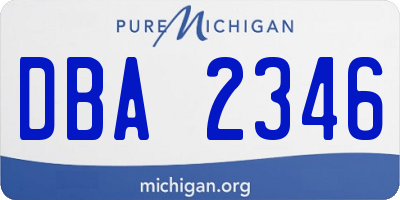 MI license plate DBA2346