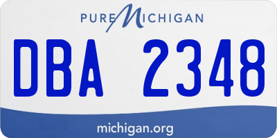 MI license plate DBA2348
