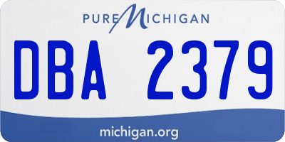 MI license plate DBA2379