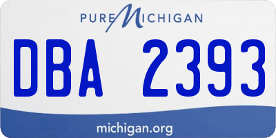 MI license plate DBA2393