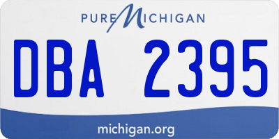 MI license plate DBA2395