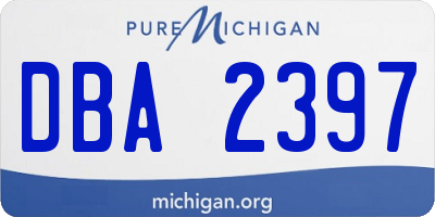MI license plate DBA2397