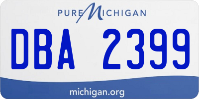 MI license plate DBA2399