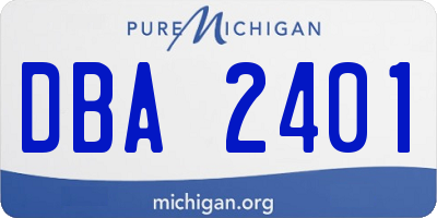 MI license plate DBA2401