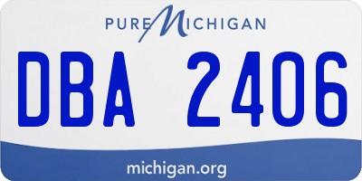MI license plate DBA2406