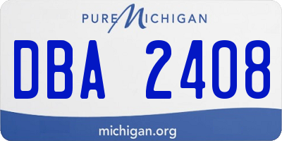 MI license plate DBA2408