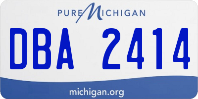 MI license plate DBA2414