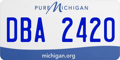 MI license plate DBA2420