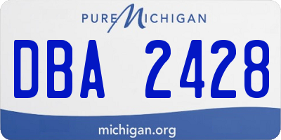 MI license plate DBA2428