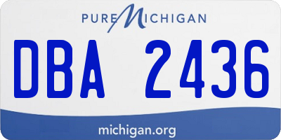 MI license plate DBA2436