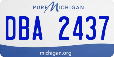 MI license plate DBA2437