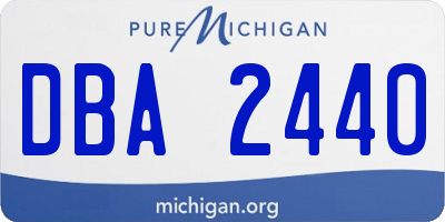 MI license plate DBA2440