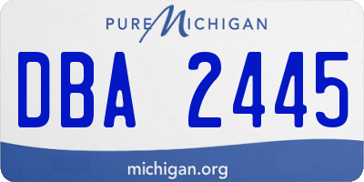 MI license plate DBA2445